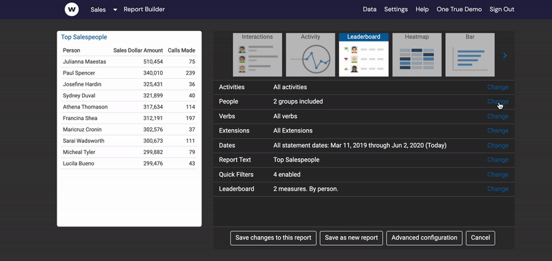 Share Learning Reports and Results